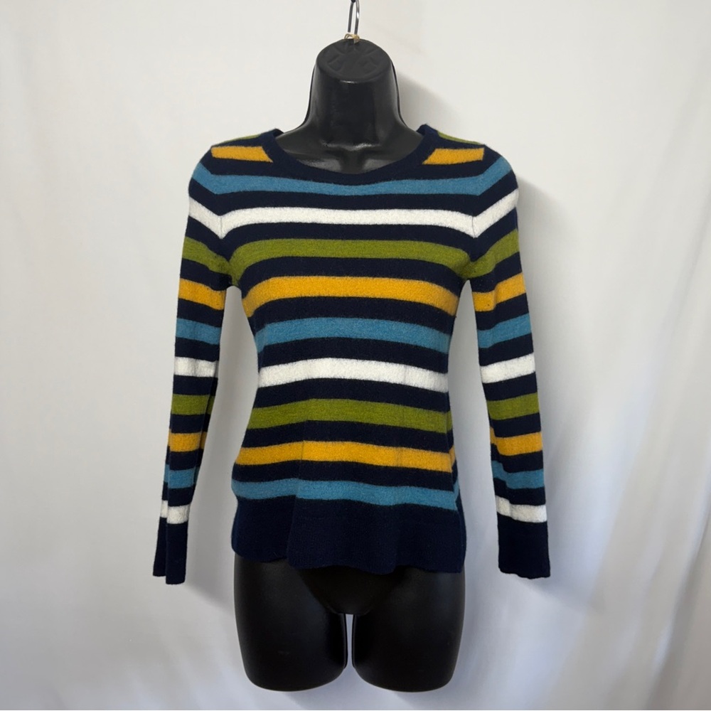 Christian Siriano Sweater (Navy, White, Green, Yellow) (size: large)